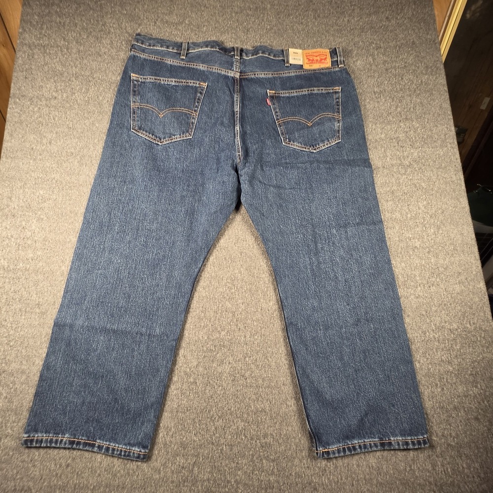 Levi’s 505 Jeans Mens 48x28 Big And Tall Blue Denim Straight Leg Medium Wash NWT - Picture 13 of 15